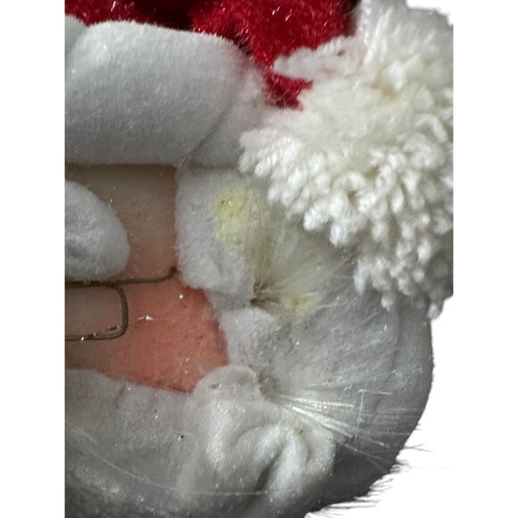 Santa Claus Face Fibr Optic Changing Colors Decoration Tested Works VIDEO Avail - Picture 4 of 7